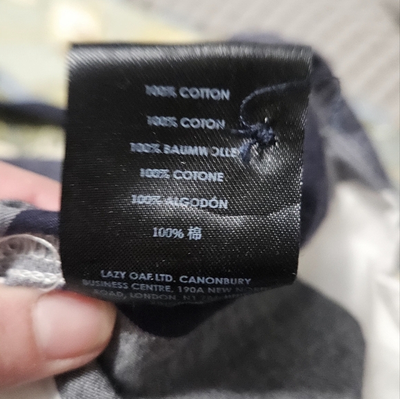 LAZY OAF Left Field Tie Dress In Blue/white Checkered Print. Size 6 - Picture 5 of 16